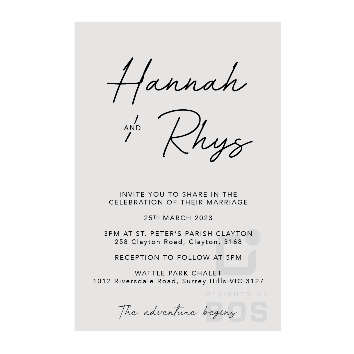 Hannah Invitation