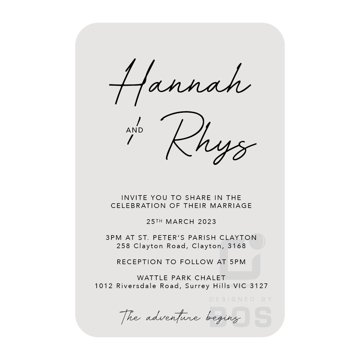 Hannah Invitation
