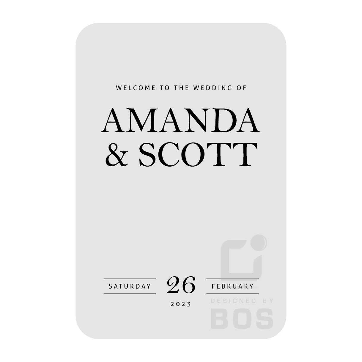 Amanda Welcome Sign