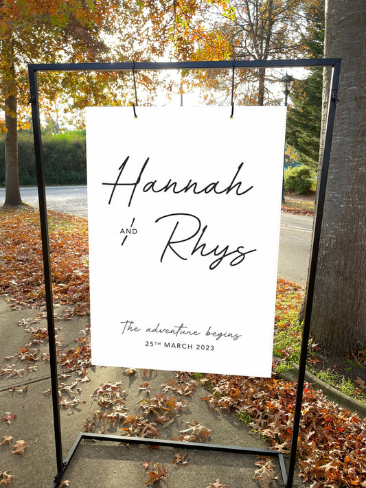 Hannah Welcome Sign