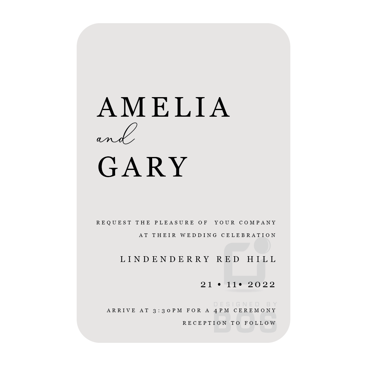 Amelia Invitation