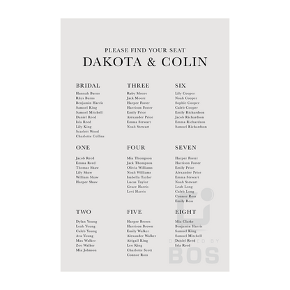 Dakota Seating Chart