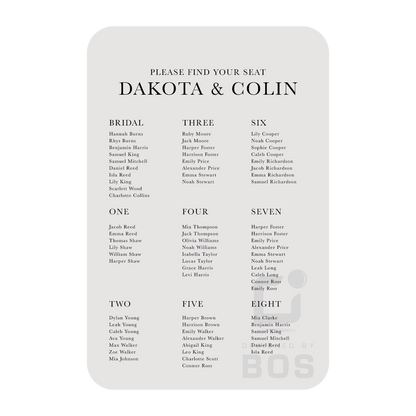 Dakota Seating Chart