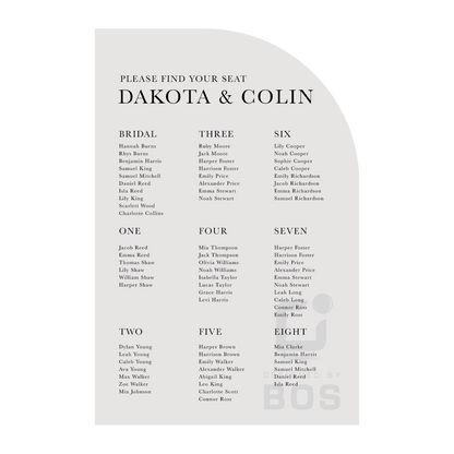 Dakota Seating Chart