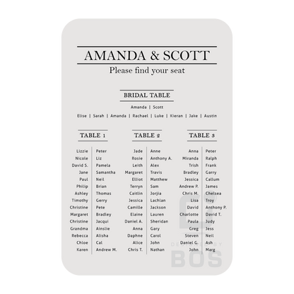 Amanda Seating Chart